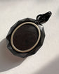 HUGE VICTORIAN FACETED JET PENDANT