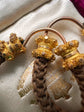 19TH CENTURY 18CT GOLD & WOVEN HAIR HOOP EARRINGS