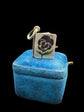 VICTORIAN ENAMEL PANSEY SILVER BOOK PENDANT