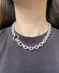 ANTIQUE CHUNKY SILVER CABLE LINK CHAIN