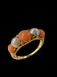 VICTORIAN PEARL & CORAL RING