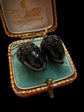 VICTORIAN WHITBY JET ACORN EARRINGS