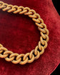 ANTIQUE FRENCH 18CT GOLD REEDED CURB WITH PADLOCK & KEY