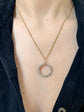 ANTIQUE DIAMOND & 14CT GOLD CIRCLE PENDANT