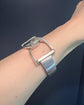 FRENCH SILVER DOUBLE STIRRUP BANGLE
