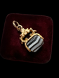 19TH CENTURY STRIPED AGATE SPINNER PENDANT