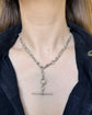 VICTORIAN CHUNKY SILVER PAPERCLIP CHAIN WITH REMOVABLE T-BAR