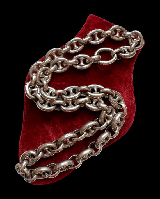 VICTORIAN SILVER MARINER LINK CHAIN