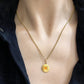 VINTAGE ZODIAC ‘CANCER’ ENAMEL CRAB DISC PENDANT