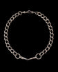 ANTIQUE SILVER HORSE SNAFFLE BIT CHAIN
