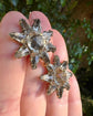19TH CENTURY FACETED PASTE STAR EARRINGS