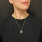 VICTORIAN PAVÉ TURQUOISE OVAL PENDANT