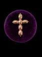 GEORGIAN FACETED PASTE CROSS PENDANT