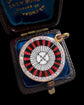 VINTAGE DOUBLE SIDED ROULETTE & PLAYING CARD DISC PENDANT