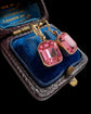 19TH CENTURY PINK PASTE EARRINGS