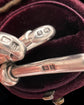 ANTIQUE CHUNKY SILVER CURB ALBERT CHAIN WITH T-BAR