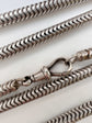 VICTORIAN SILVER SNAKE LINK CHAIN