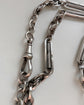 ANTIQUE SILVER TROMBONE & KNOT ALBERT CHAIN