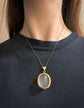 HUGE MOONSTONE & 18CT GOLD PENDANT