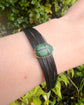 ANTIQUE SCARAB & ELEPHANT HAIR BANGLE
