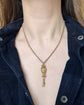 VINTAGE 9CT GOLD & DIAMOND OWL CHAIN EXTENDER / BAIL