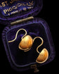 VICTORIAN 15CT GOLD DOMED STUD EARRINGS
