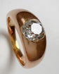 VICTORIAN DIAMOND & 18CT GOLD FLUSH SET RING