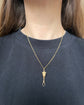 ANTIQUE 9CT GOLD ACORN & DOG CLIP CHAIN EXTENDER / BAIL
