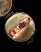 ANTIQUE DIAMOND & RUBY FLUSH SET 18CT GOLD RING