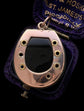 VICTORIAN CARVED ONYX HORSE HOOF PENDANT