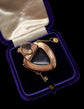 EARLY 19TH CENTURY PEARL & ROCK CRYSTAL HEART LOCKET WITH PADLOCK & KEY