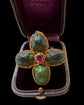 VICTORIAN SCARAB BEETLE & GARNET PENDANT / BROOCH