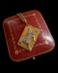 ANTIQUE PEARL & 15CT GOLD HORSE TOKEN PENDANT