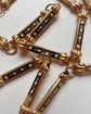 EARLY 19TH CENTURY 18CT GOLD & SWISS ENAMEL CHAIN