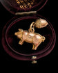 ANTIQUE 9CT GOLD PIG & ACORN PENDANT