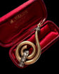 VICTORIAN 18CT GOLD & DIAMOND SWIRL PENDANT