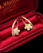 ANTIQUE TURQUOISE & PEARL FLOWER EARRINGS