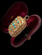VICTORIAN TURQUOISE & AMETHYST VINAIGRETTE PENDANT