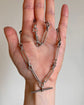VICTORIAN SILVER PAPERCLIP & LOVERS KNOT ALBERT CHAIN