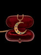 ANTIQUE GEM SET  ‘DEAREST’ CRESCENT PENDANT