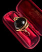 VICTORIAN 15CT GOLD COILD SNAKE & AGATE PENDANT