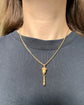 ANTIQUE 9CT GOLD ACORN & DOG CLIP CHAIN EXTENDER / BAIL