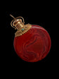 EARLY 19TH CENTURY FRENCH MARBLE GLASS & GOLD SCENT BOTTLE PENDANT