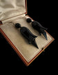 VICTORIAN WHITBY JET FUCHSIA EARRINGS