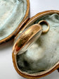 VICTORIAN GLASS LOCKET WITH TURQUOISE BAIL