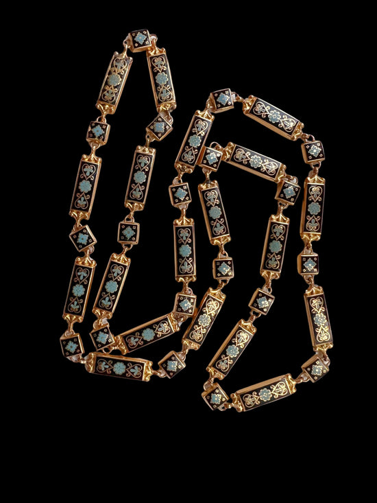 EARLY 19TH CENTURY SWISS ENAMEL CHAIN