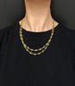 18CT FRENCH SAUTOIR FANCY LINK GAURD CHAIN