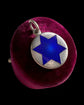 20TH CENTURY BLUE GUILLOCHE STAR PENDANT