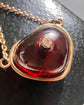 ANTIQUE GARNET & DIAMOND HEART PENDANT