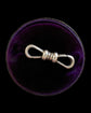 ANTIQUE SILVER MINI DOUBLE DOG CLIP